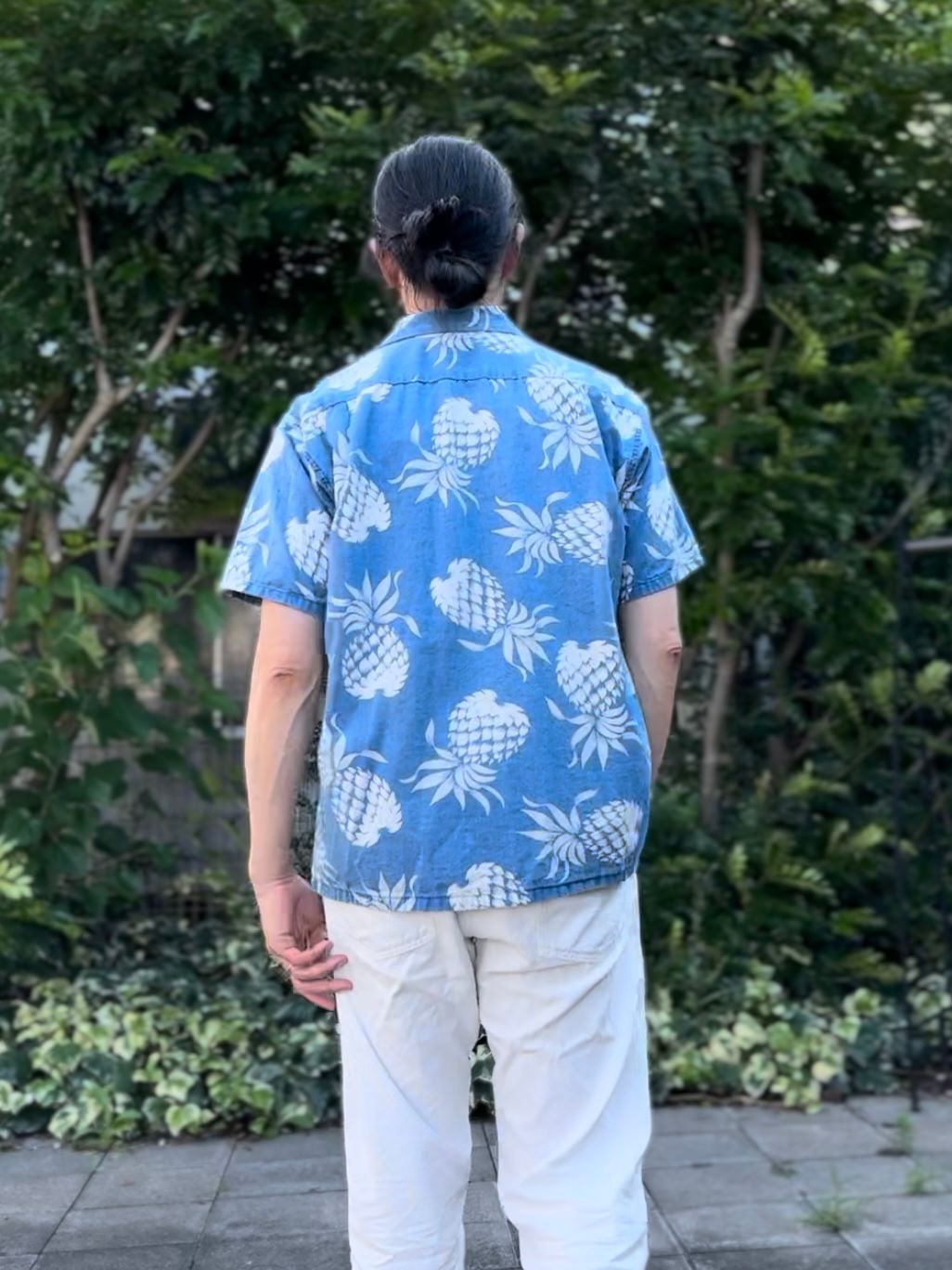 DUKE KAHANAMOKU - ALOHA SHIRT “DUKE'S PINEAPPLE ” / インディゴ