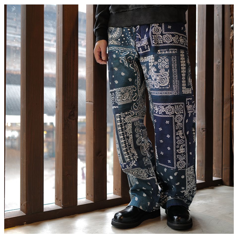MIYAGIHIDETAKA - 【MIYAGI HIDETAKA】 Bandana pants | River