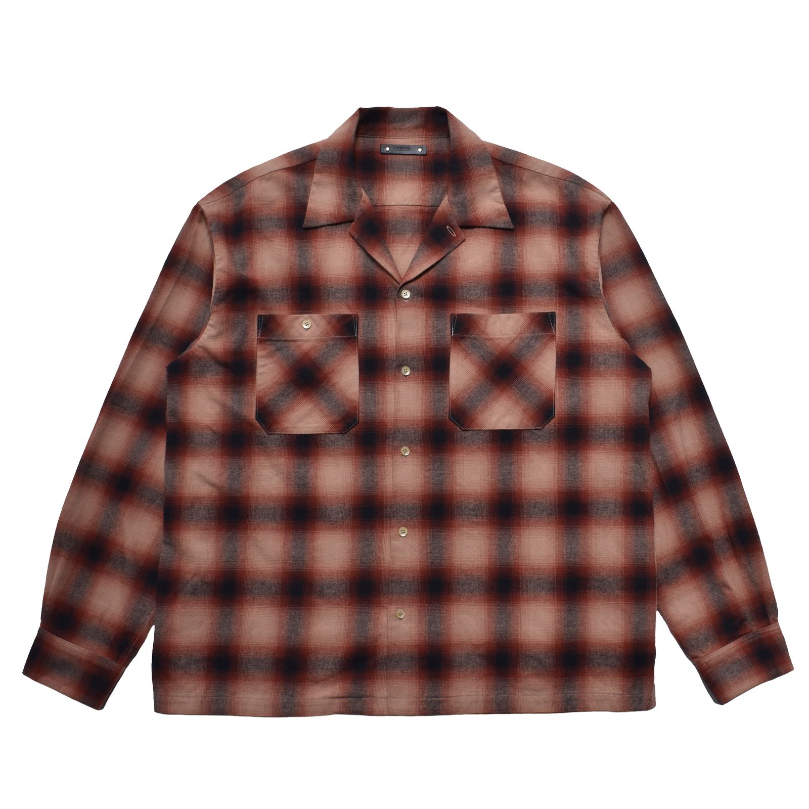 MINEDENIM C.Flannel Ombre Open Collar SH | River