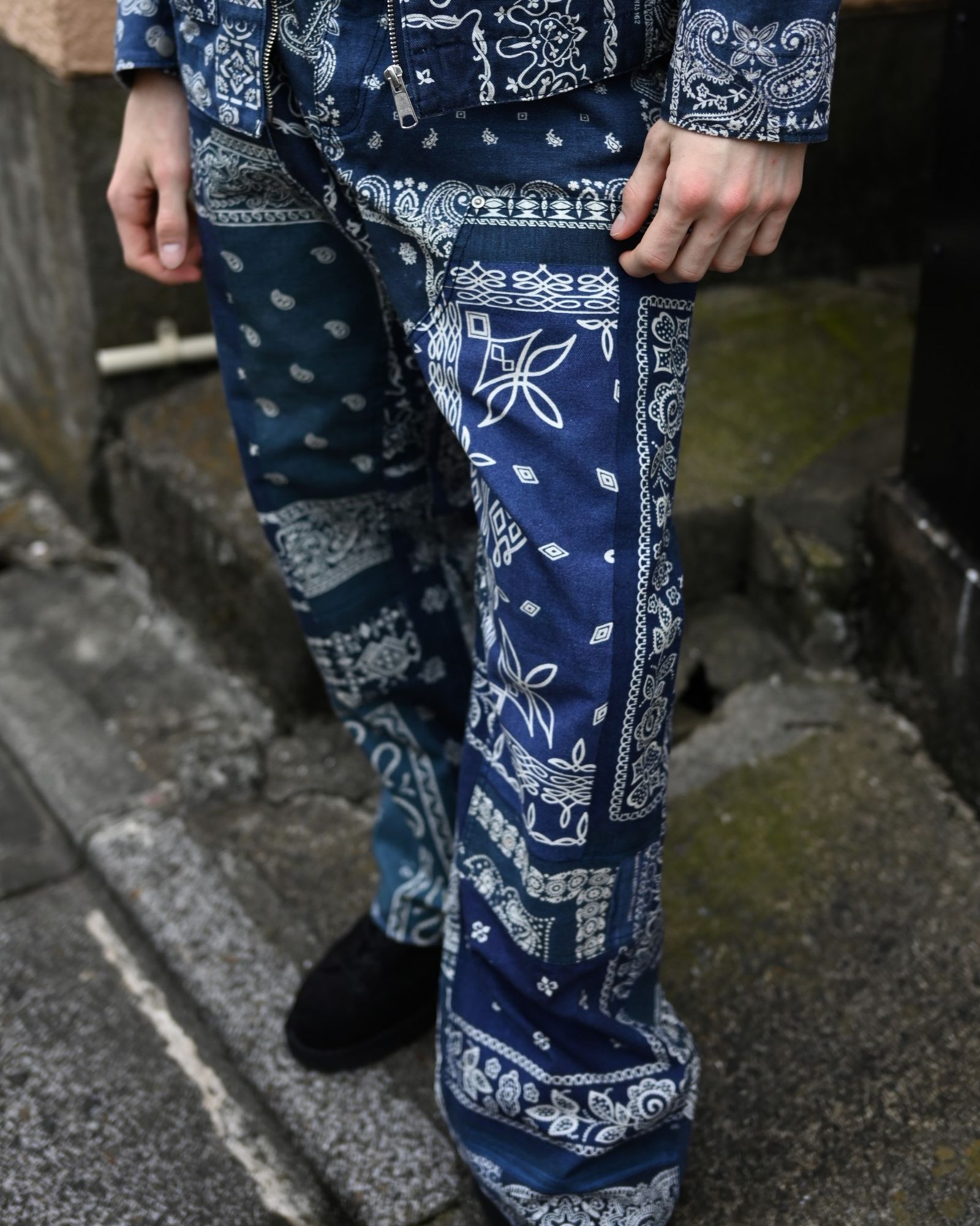MIYAGIHIDETAKA - 【MIYAGI HIDETAKA】 Bandana pants | River