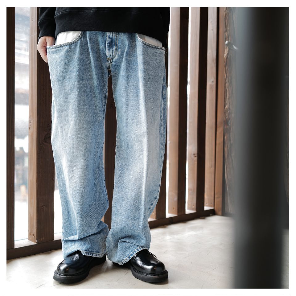 Maison Margiela - ストレートジーンズ コントラストポケット付き | River