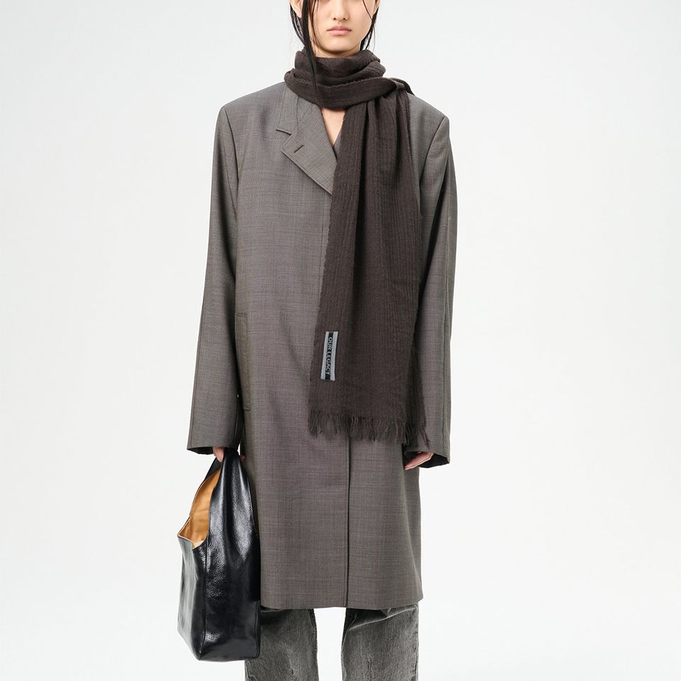 OUR LEGACY COTTAGE SCARF Oak Grey Wool