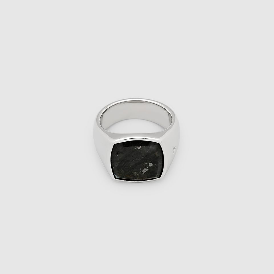 TOMWOOD - Cushion Black Larvikite (M) / リング (ブラックラルビ