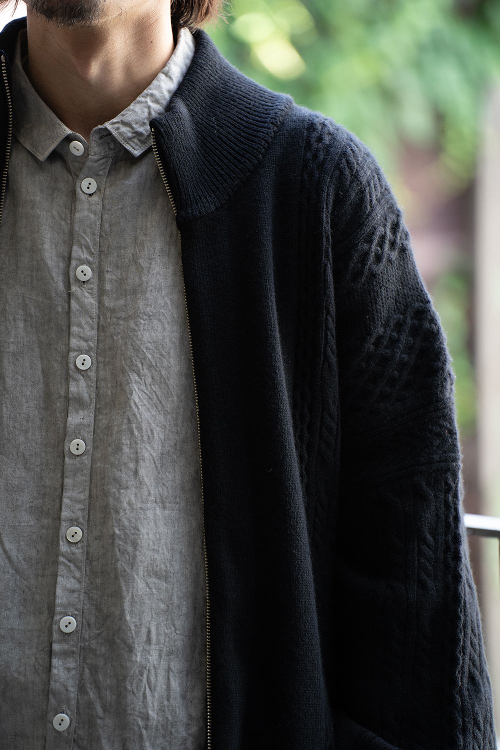 YASHIKI - 【ラスト1点】Kobo Drivers Knit(BLACK) | Salty