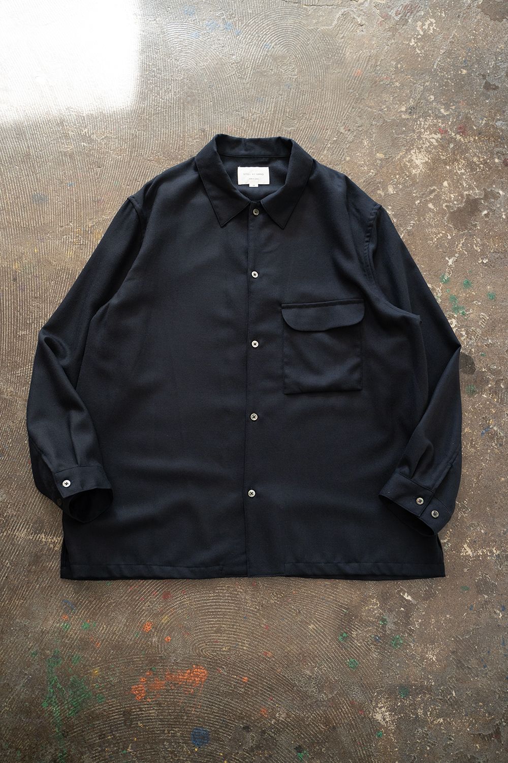 STILL BY HAND - 【ラスト1点】【24AW】Super120'sウールシャツ(DARK
