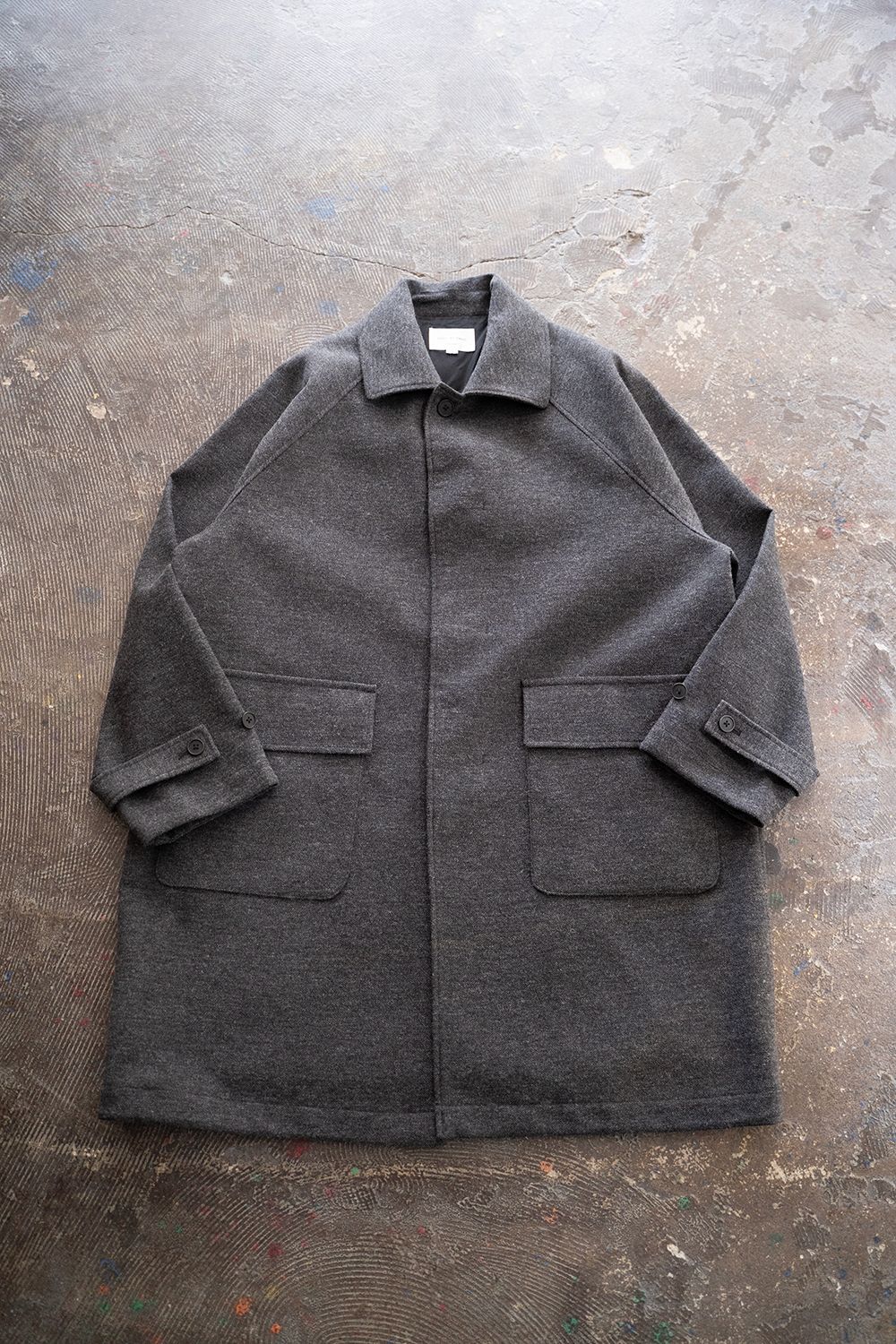 STILL BY HAND - 【ラスト1点】【25AW】ウール×ナイロンステンカラー