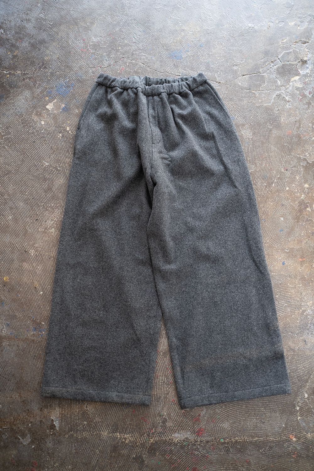 MITTAN - 【ラスト1点】ウールブランケットワイドパンツ(灰) | Salty