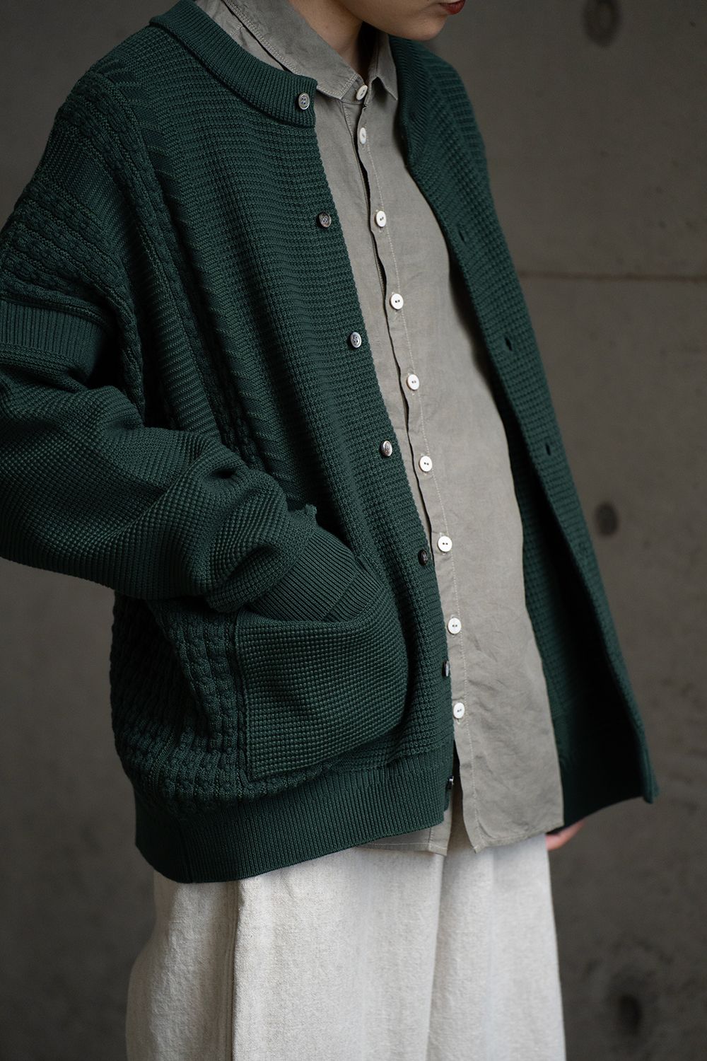 YASHIKI - 【ラスト1点】Akigumo Cardigan(GREEN) | Salty