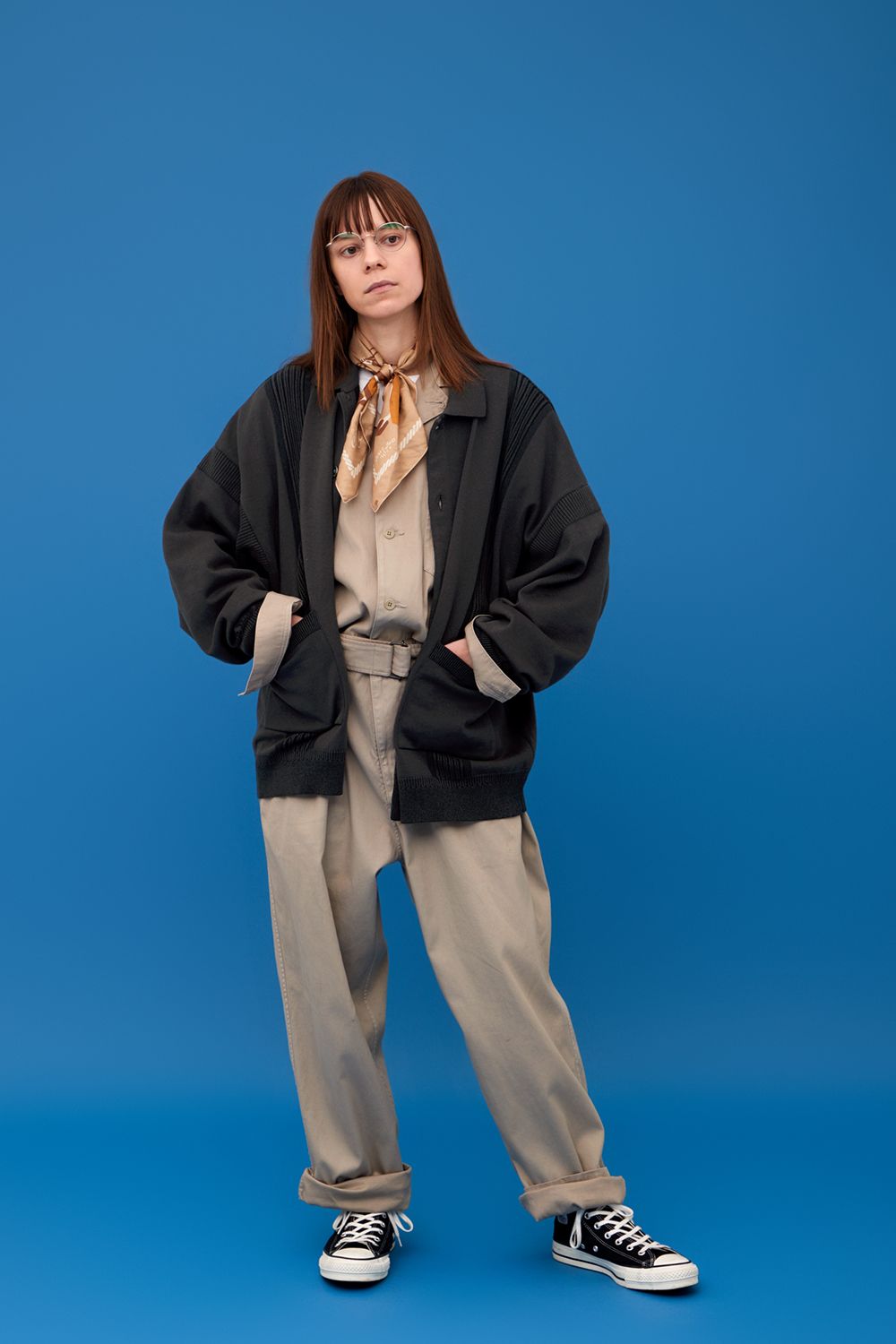 YASHIKI - 【ラスト1点】【25SS】Rakki Collar Cardigan(CHARCOAL) | Salty