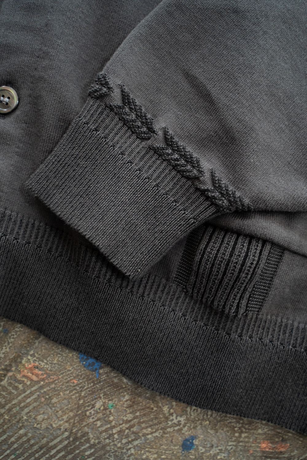 YASHIKI - 【ラスト1点】【25SS】Rakki Collar Cardigan(CHARCOAL) | Salty