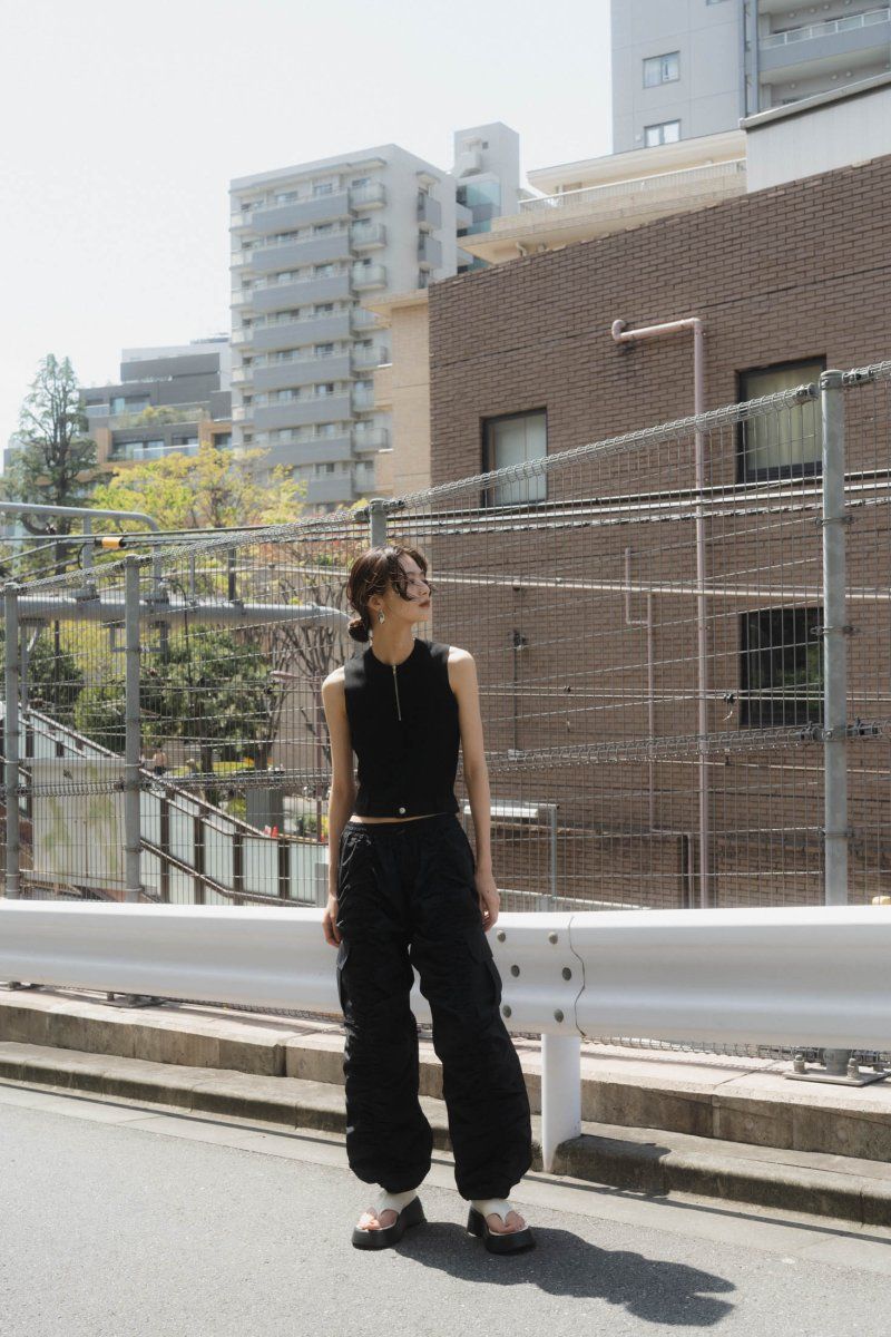 Knuth Marf - half zip knit tank top / ハーフジップ ニットタンク