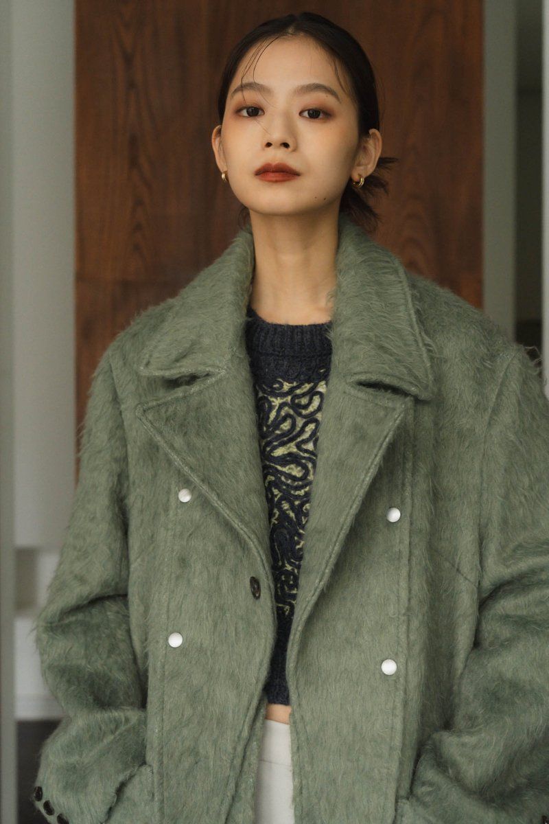 Knuth Marf - 2way accent collar long coat / アクセントカラー