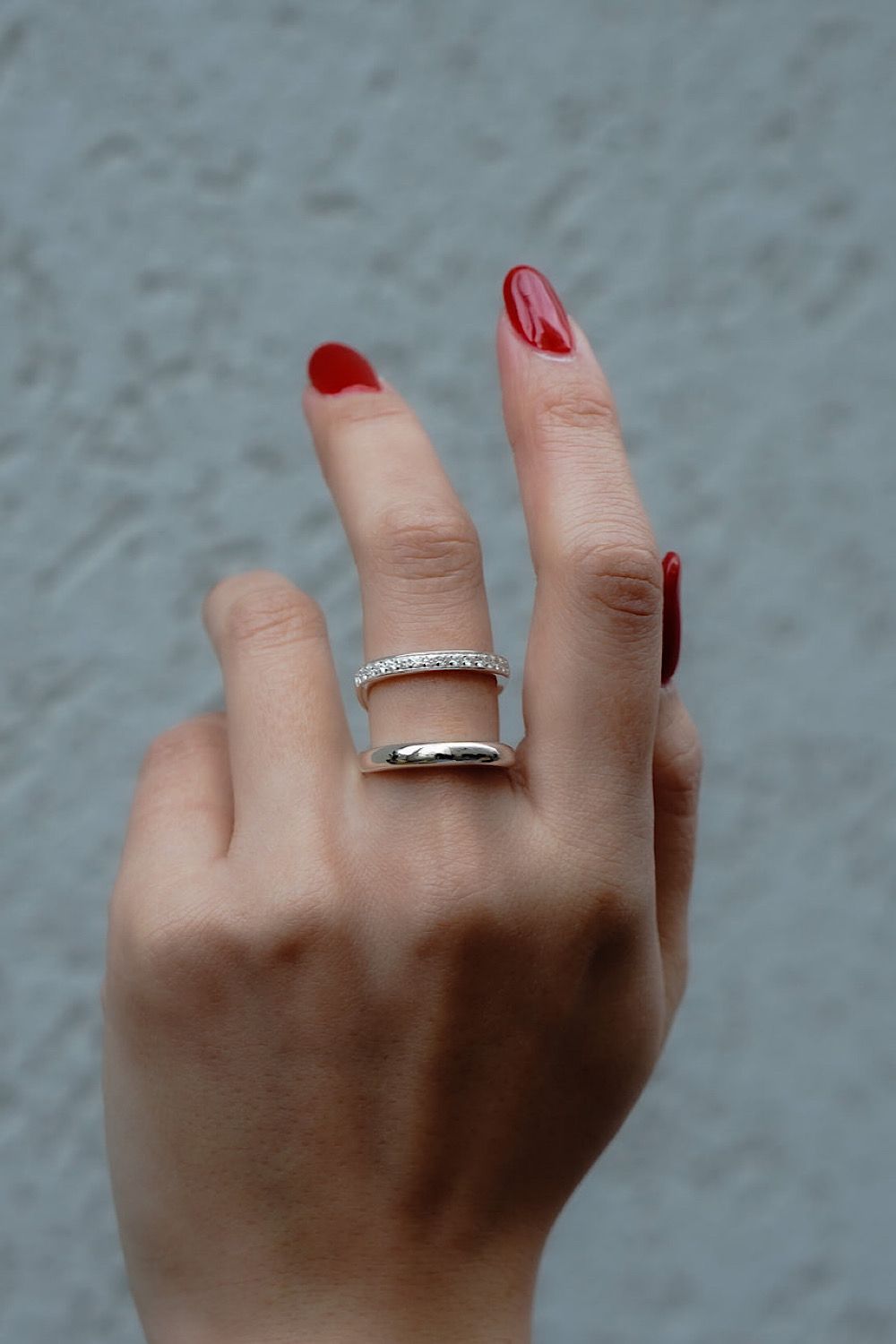 GYPPHY - 【即納】DOUBLE STRING MOISSANITE RING / ダブル ストリング