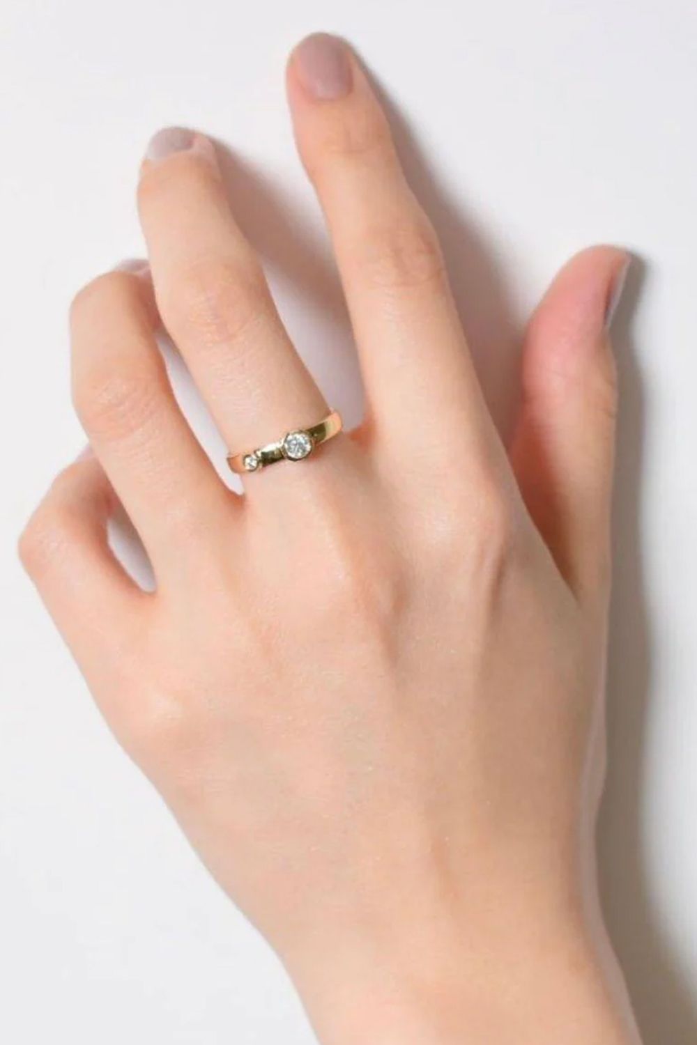 GYPPHY - TWIN STONE RING / ツイン ストーン リング K9/K18 (イエロー