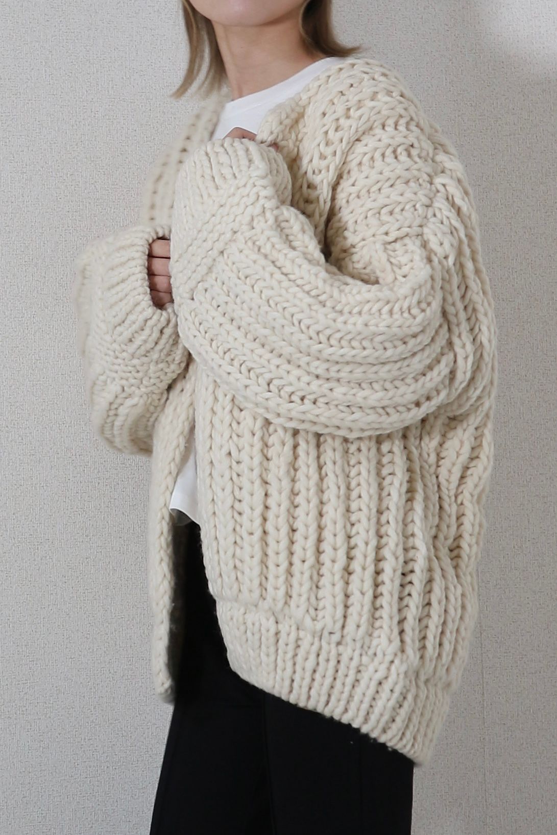 CASA FLINE - LOW GAUGE HAND KNIT CARDIGAN / ローゲージハンドニット