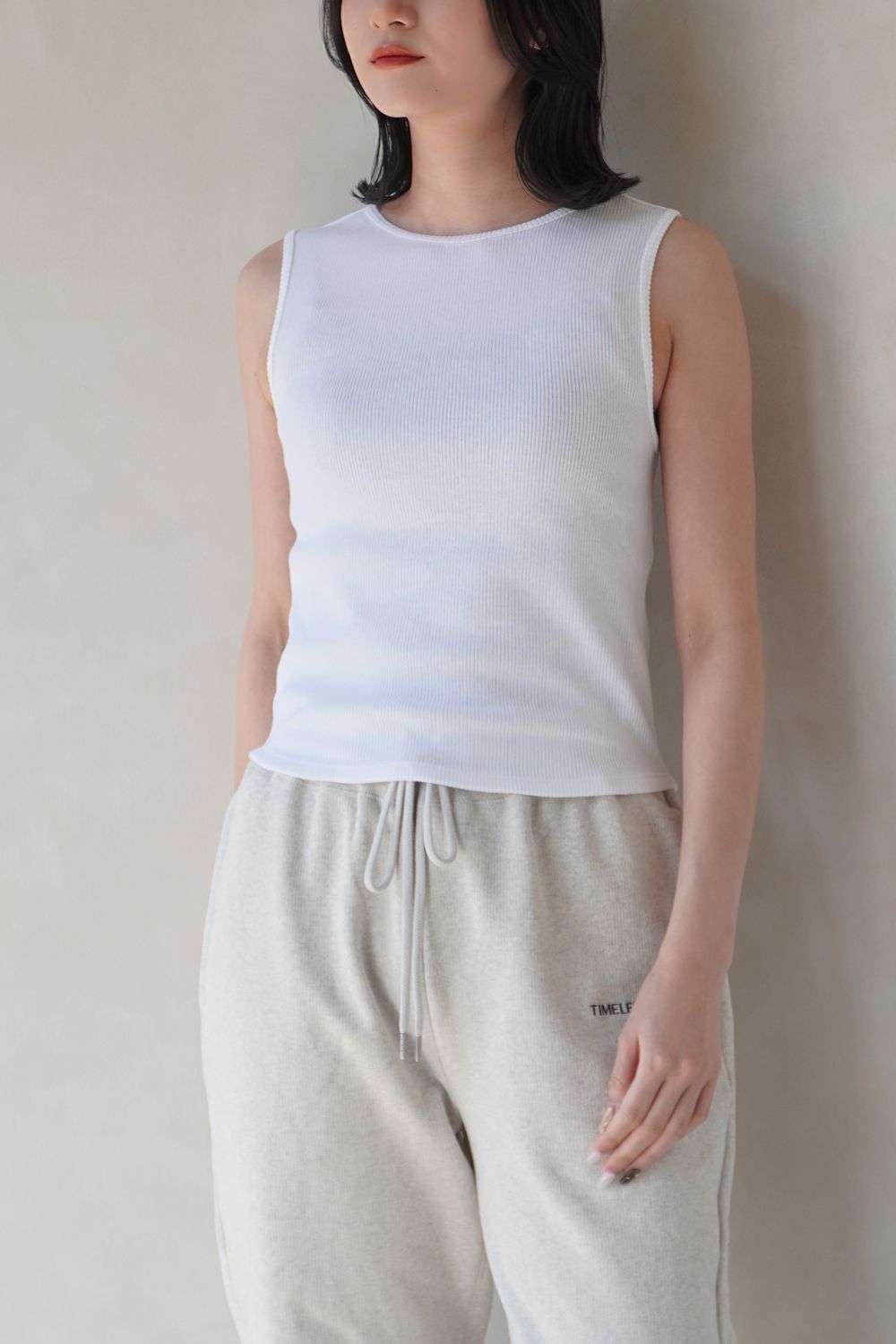 TIMELESS WOMEN - BASIC TANK TOP (ホワイト) | Sir online store