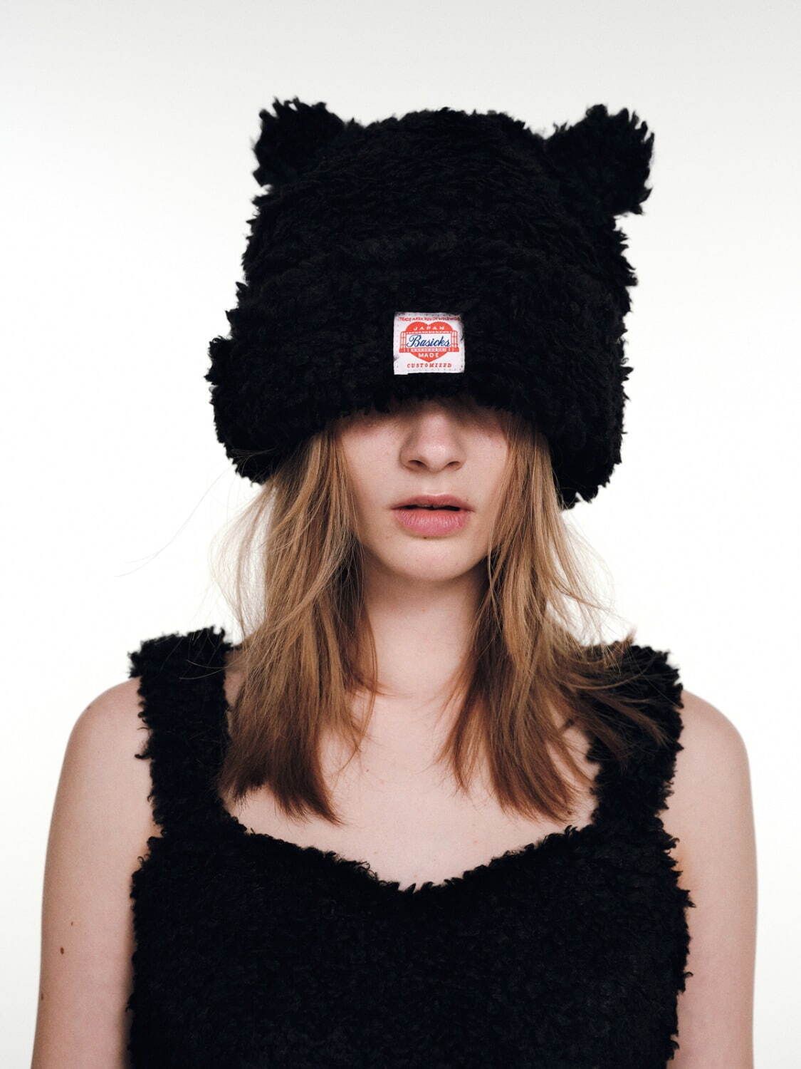 BASICKS - 【26SS】ベアー ビーニー 帽子 / BEAR BEANIE / ブラック