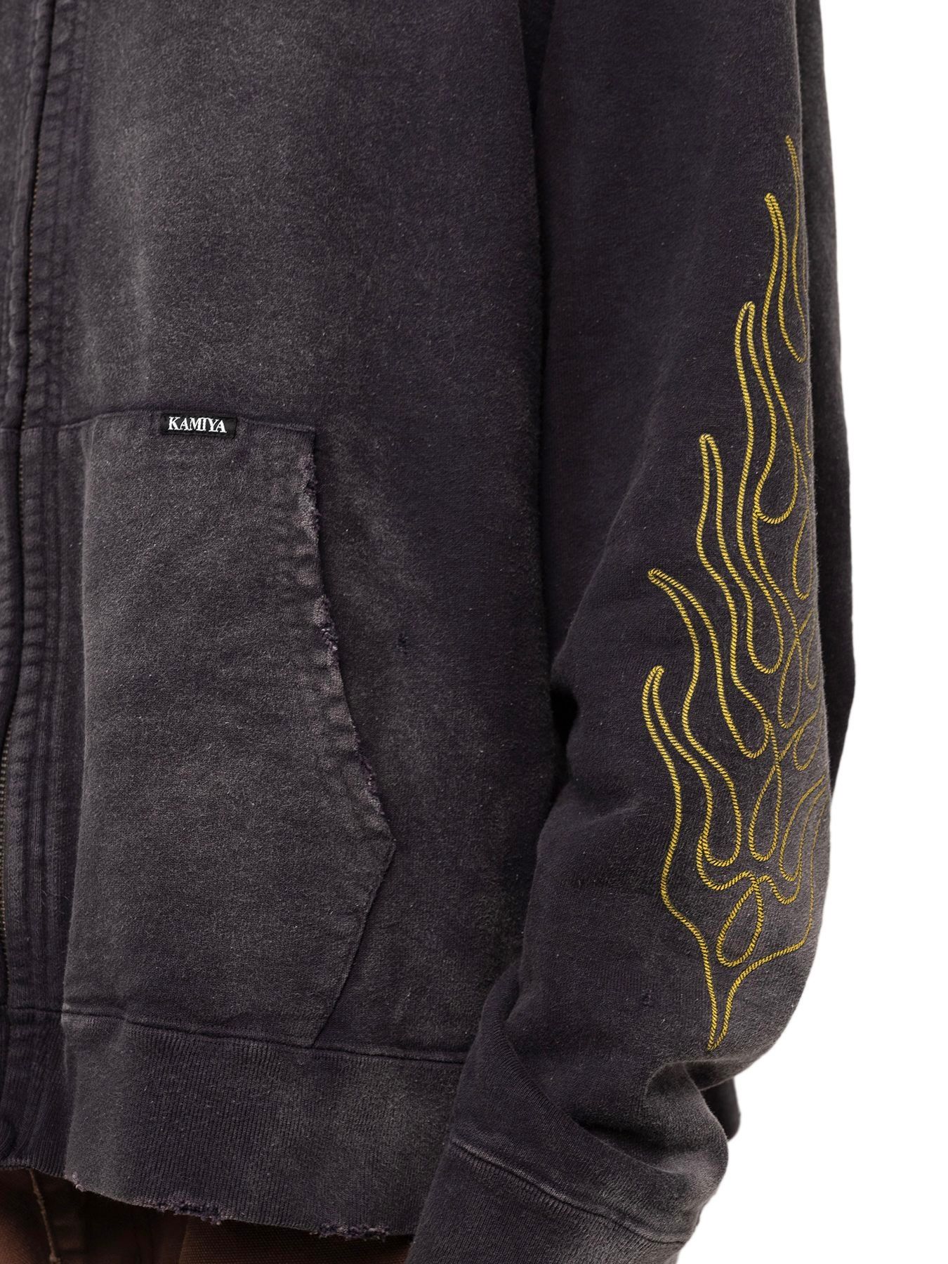 KAMIYA - 【24AW】ロープ ブリーチド ジップアップフーディ / 