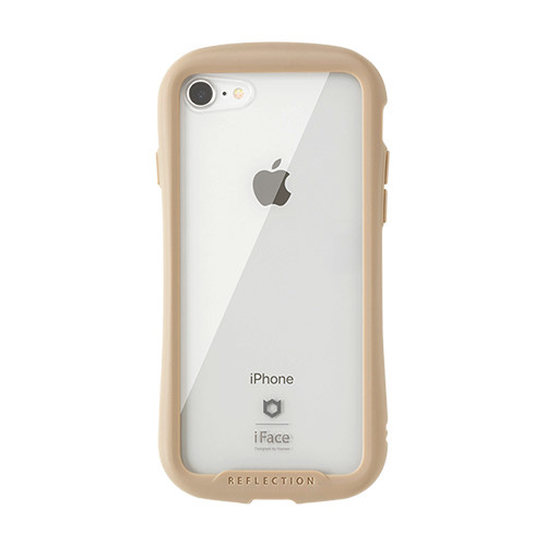 iPhone 8/7専用］iFace Reflectionハイブリッドガラスケース（ベージュ