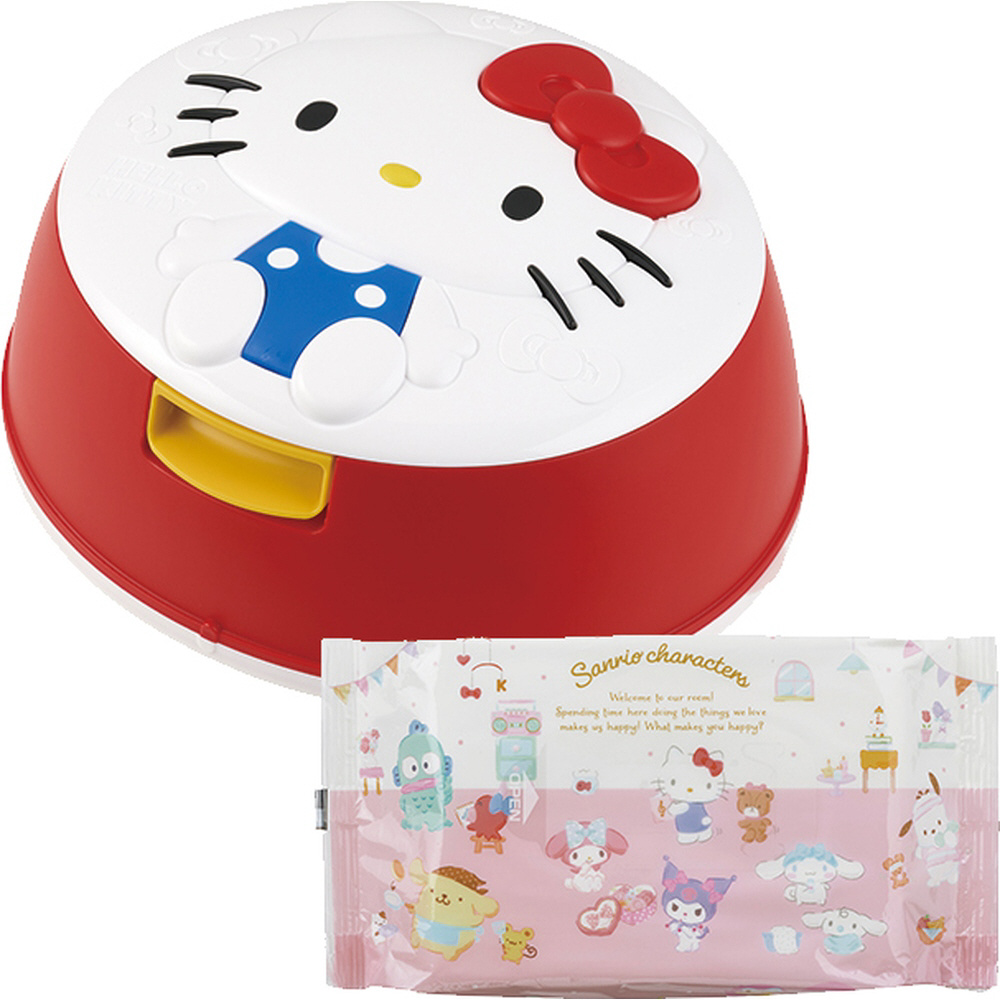 ハローキティ ウェットティッシュケース＆水99.9％ウェットティッシュ