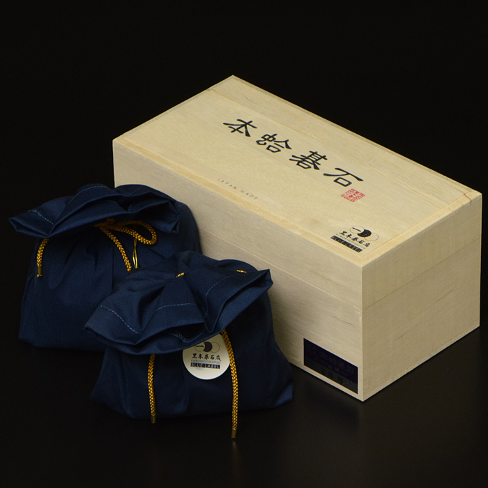 黒木碁石店 本蛤碁石 ブルーラベル 28号 | 前川榧碁盤店