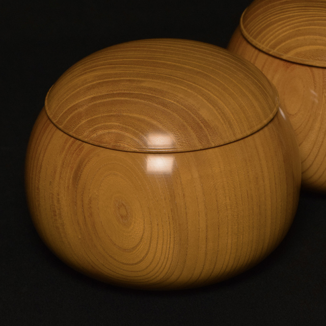 ケヤキ碁笥 上（36号） | 前川榧碁盤店