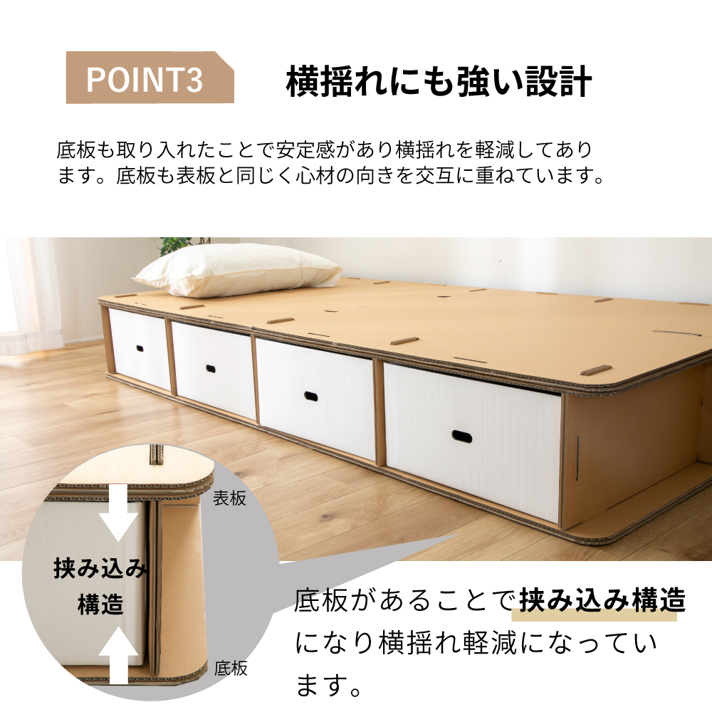 日本製 段ボールベッド 頑丈 ダンボールベッド 防災 簡易ベッド