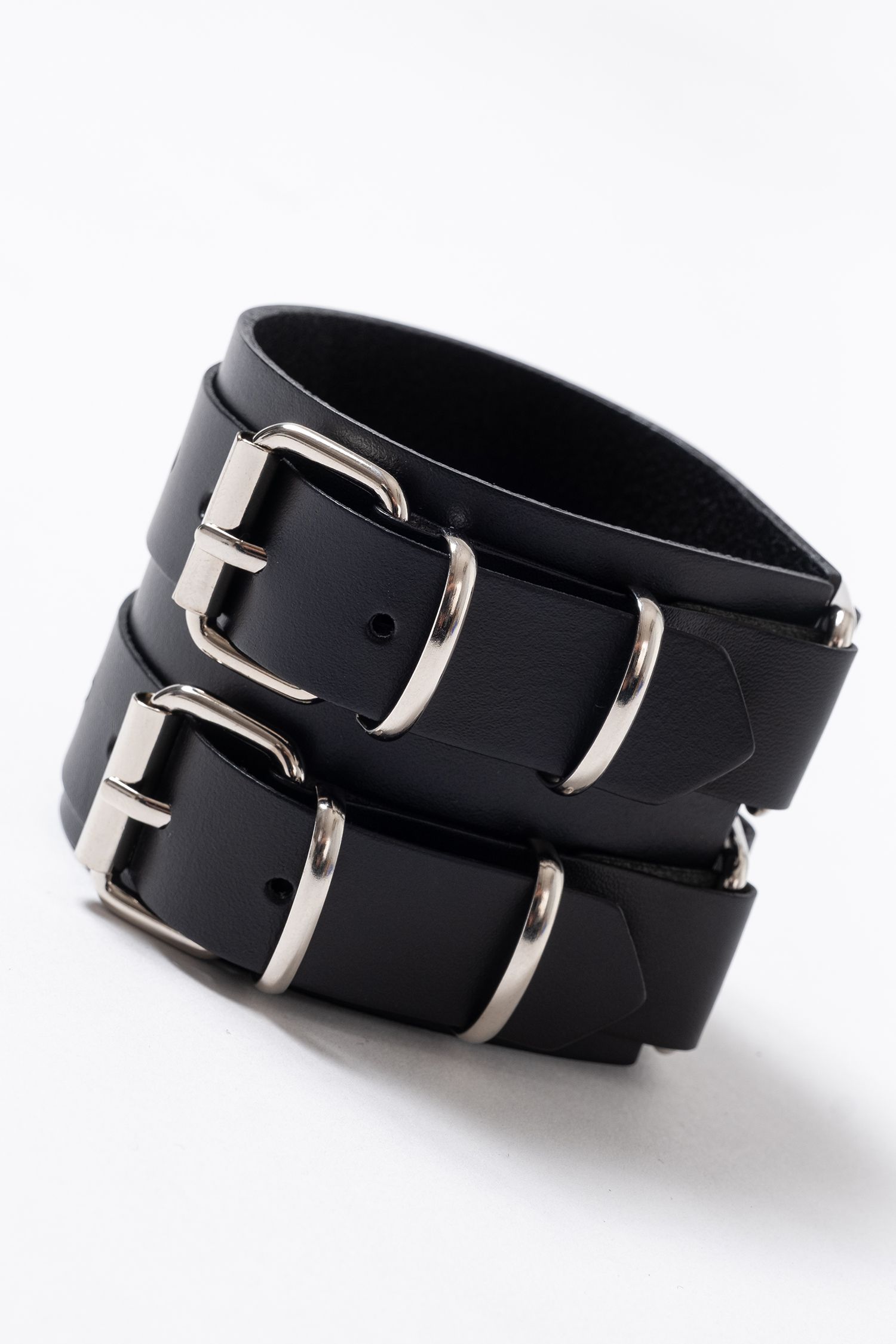 2連バックルベルトワイドレザーバングル ankoROCK(アンコロック