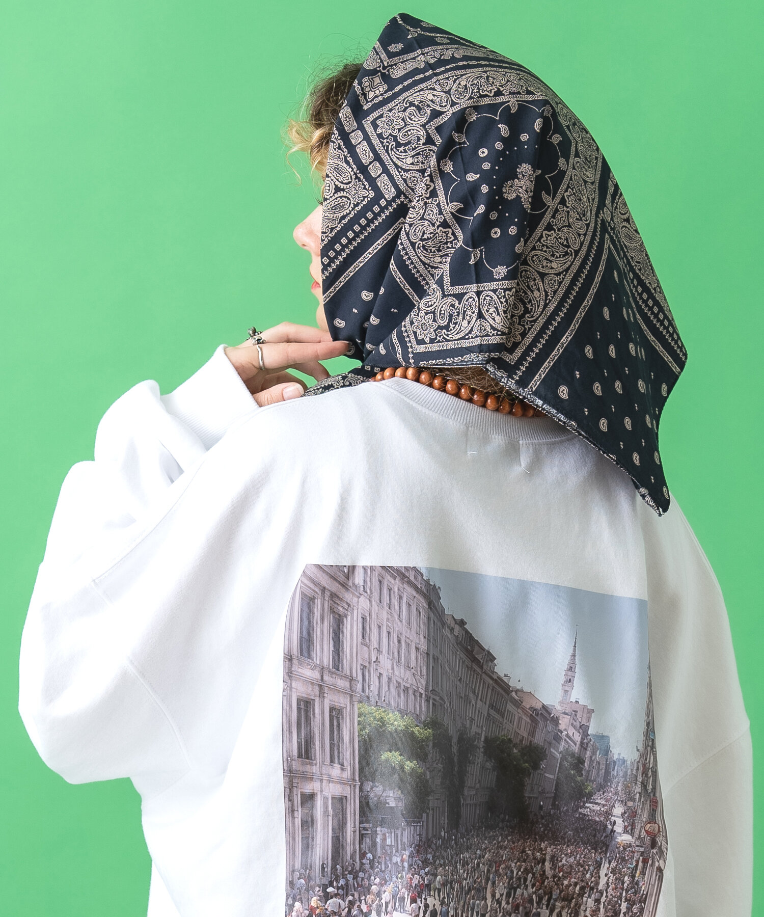 ミックスペイズリー柄スカーフ / レディース メンズ ユニセックス