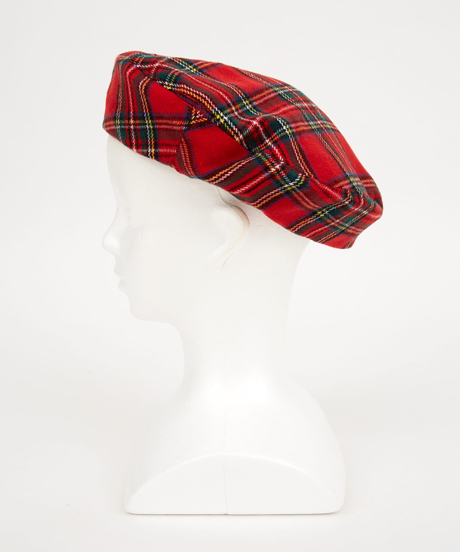 タータンチェック柄アクリルベレー帽 / メンズ レディース ユニ