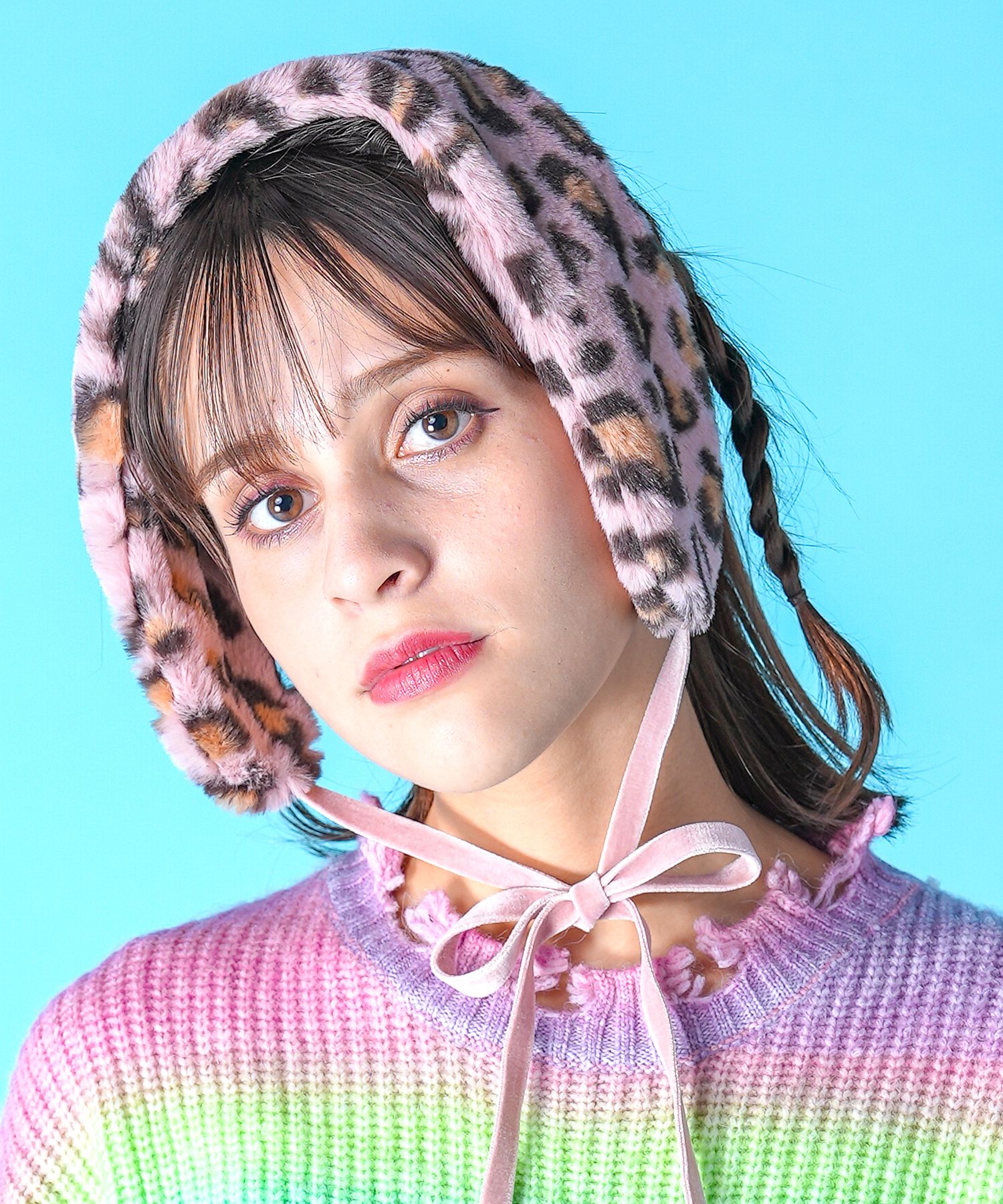 レオパードショートファーイヤーマフ ankoROCK(アンコロック) メンズ