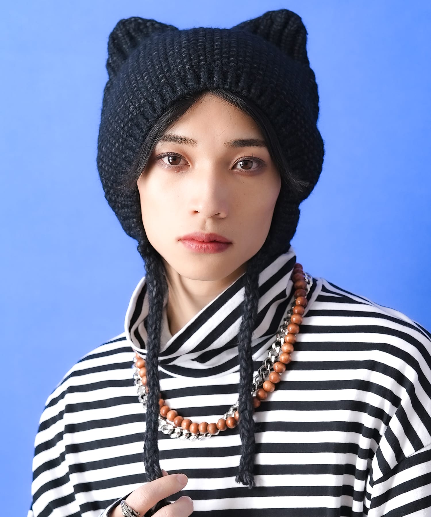 ネコ耳イヤーフラップニットキャップ / メンズ レディース ユニ