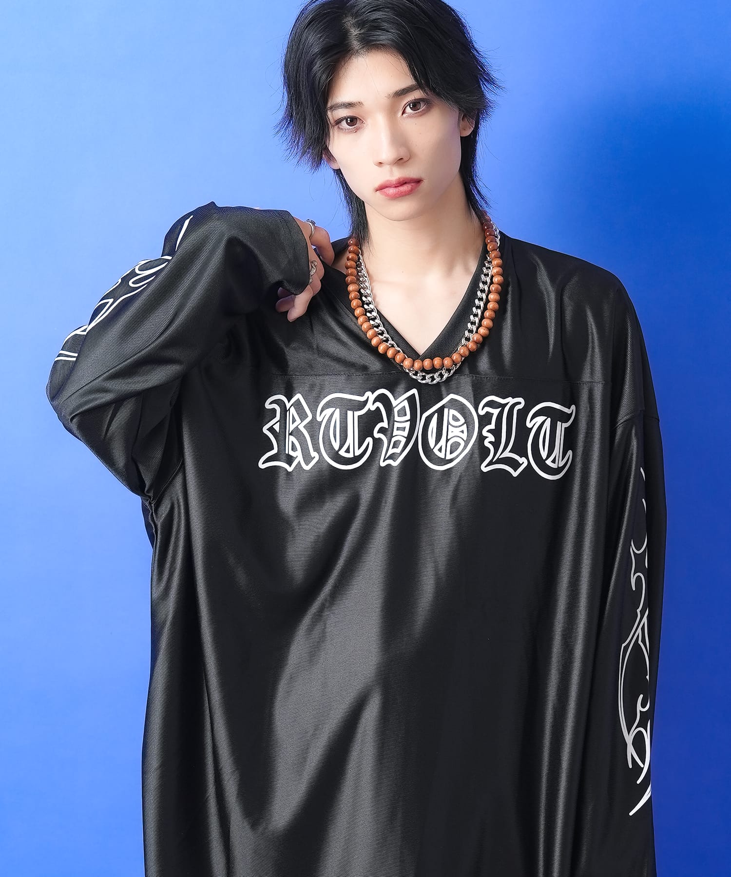 フレイムパターンアームフットボールシャツ / メンズ レディース ユニ