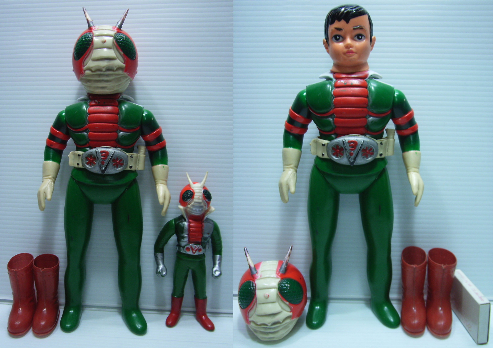 旧バンダイ仮面ライダーV3 当時物ミドルサイズソフビ