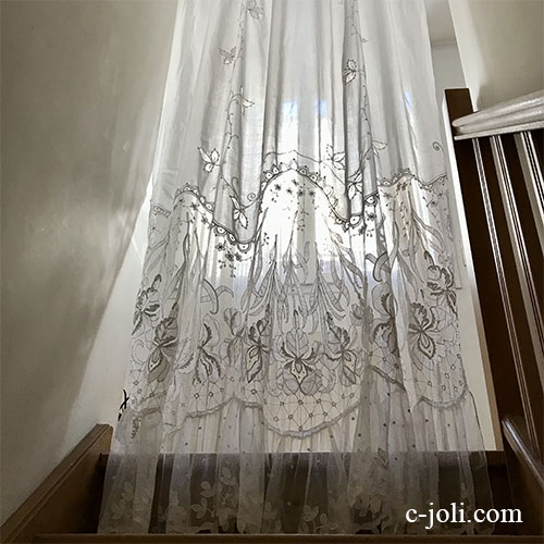 アンティーク カーテン 2枚組 テキスタイル 1930〜1940's イギリス