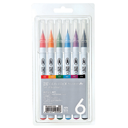 呉竹/クレタケ】【ZIG】クリーンカラーリアルブラッシュ（毛筆タイプ