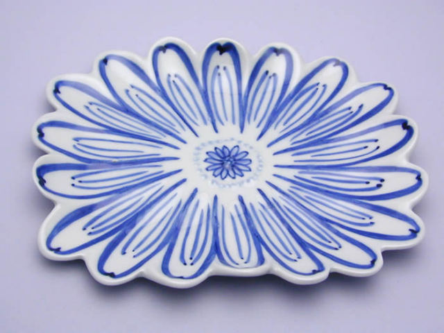 岩華窯 高木岩華 染付細菊皿