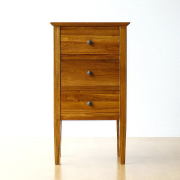 サイドチェスト マホガニー 木製 ウッド 電話台 花台 天然木 ベッド