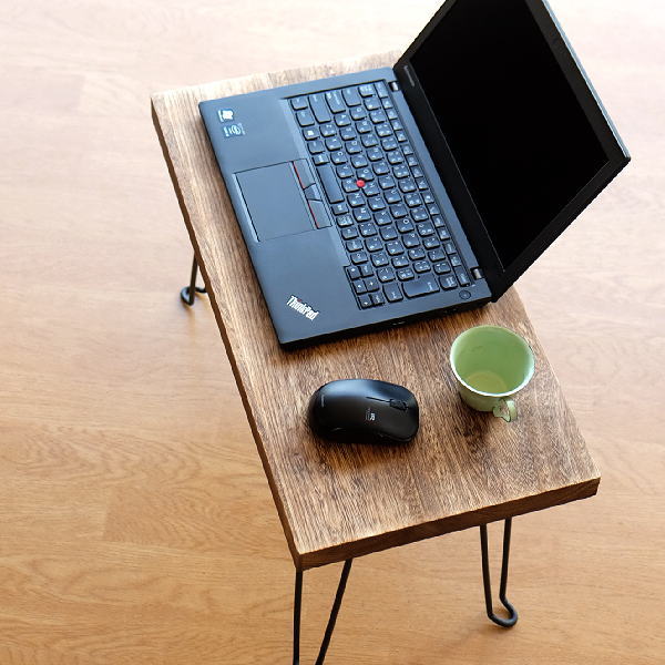 ローテーブル 折りたたみ 木製 アイアン 天然木 長方形 座卓