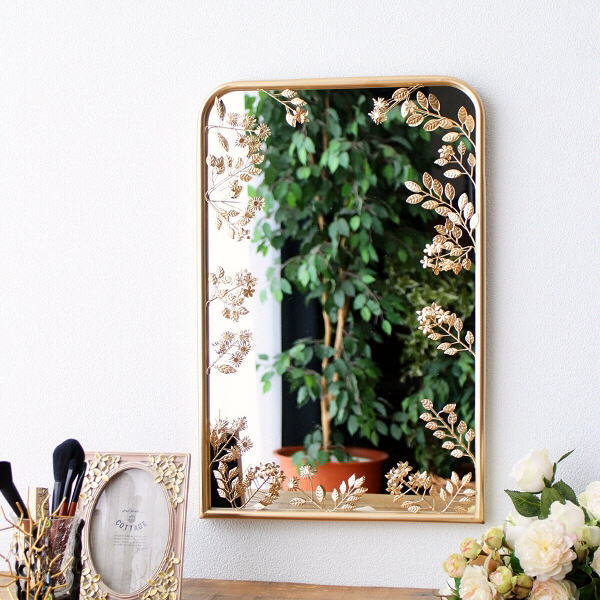 ウォールミラー 壁掛けミラー おしゃれ かわいい 鏡 壁掛け アイアン