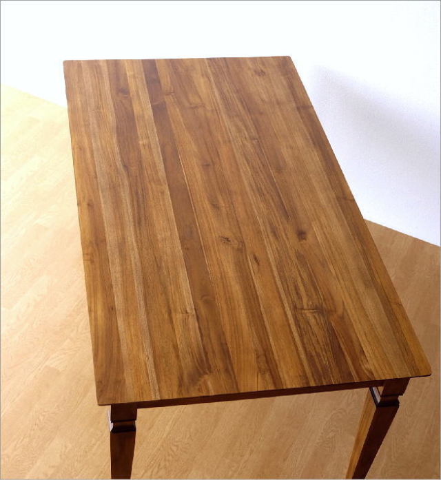 ダイニングテーブル チーク 無垢材 天然木 幅160 奥行90 チーク