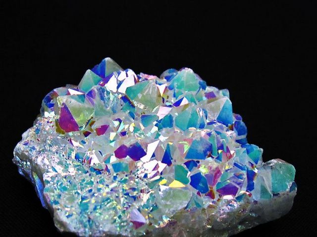 パワーストーン 天然石 レインボーオーラ水晶クラスター[T693-4815]