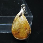 ブラックルチルクォーツ六角柱[T725-2273]