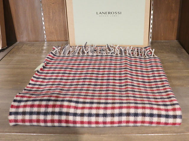 レア ラネロッシ ヴィンテージ ブランケット ウール チェック