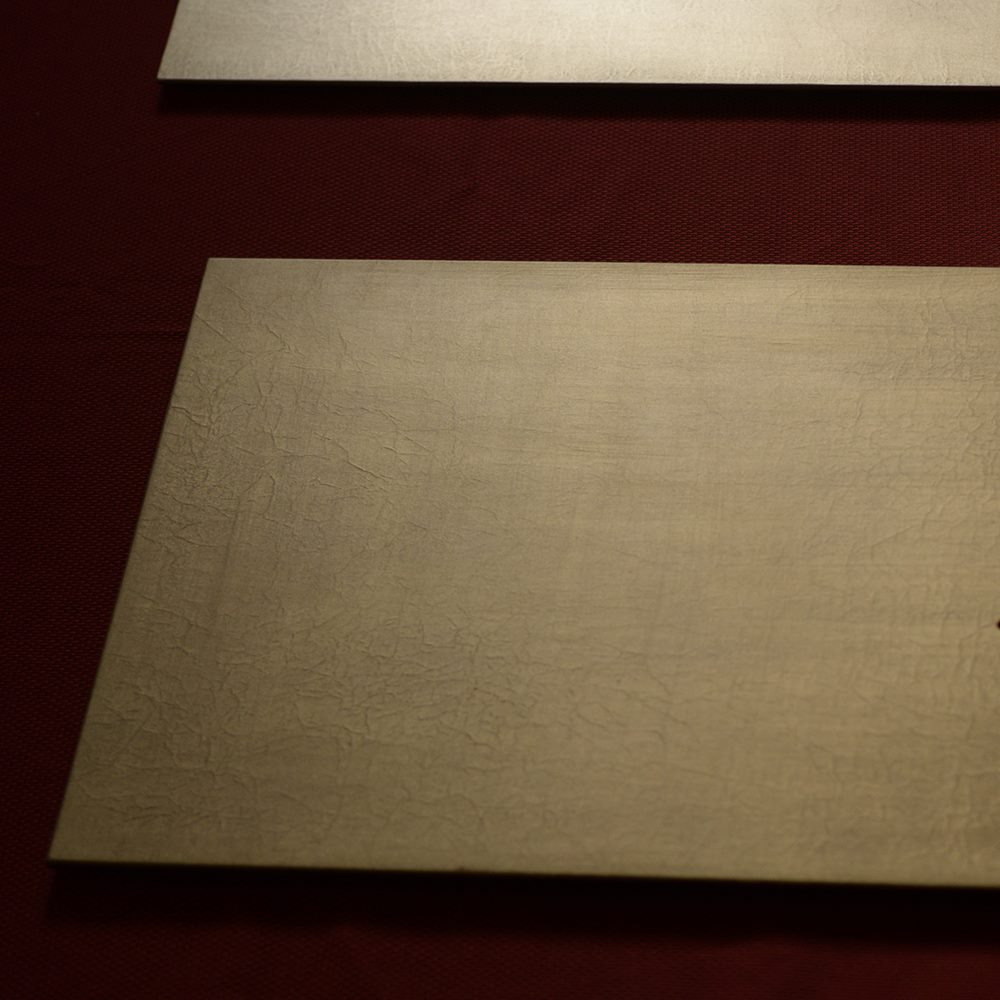 冨樫孝男｜シャンパンゴールド｜ランチマット｜（漆の折敷）｜作家もの