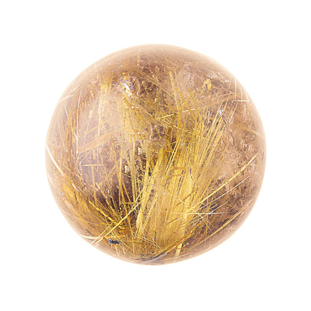 丸玉 ルチルクォーツ （ブラジル産） 60mm 箱付 No.53 | 神棚・神具の