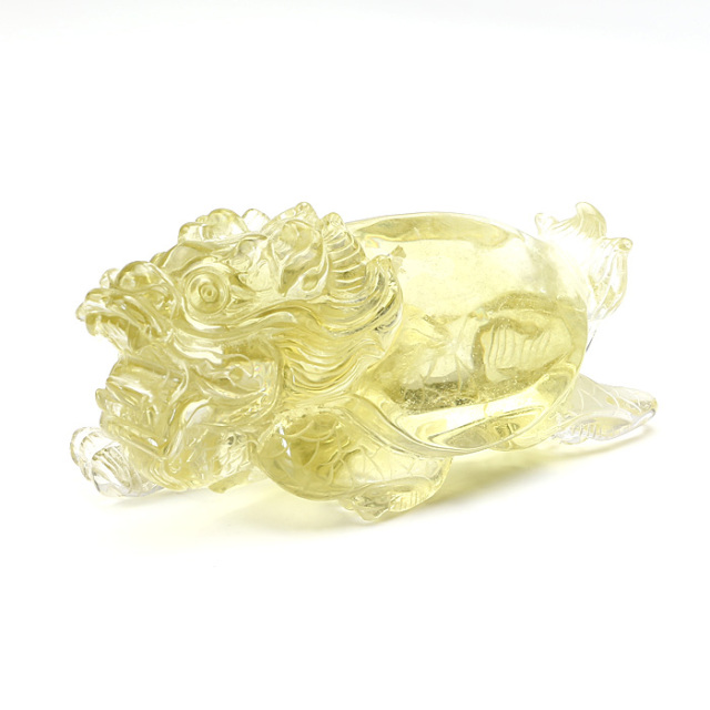 水晶彫刻 龍亀（ロングイ） （シトリン） No.49 | 神棚・神具の製造