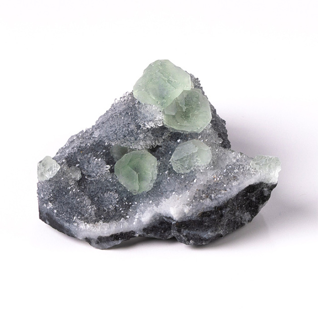 原石 フローライト付き水晶 （中国 福建省産） No.132 | 神棚・神具の