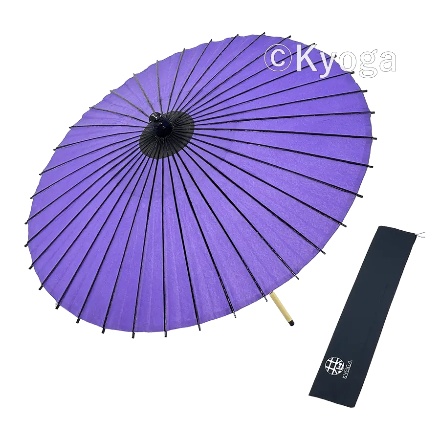 紫色 花柄 舞踊傘 直径90cm 紫色 花柄 舞踊傘 直径90cm 紫色 花