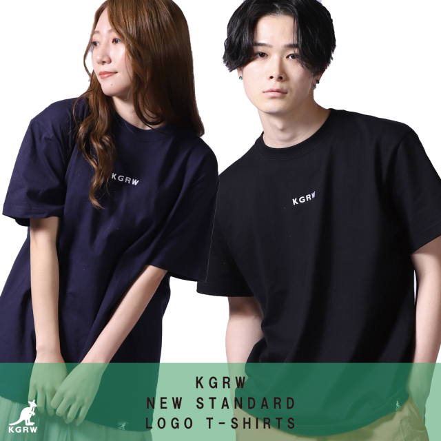 KGRWNEWSTANDARDロゴ刺繍半袖Tシャツ